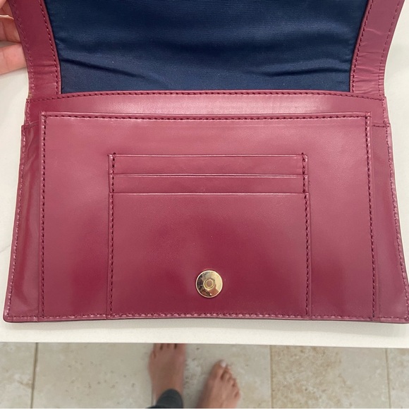 COLE HAAN Clutch Wallet with extra Change Pouch Cabernet - Picture 6 of 8